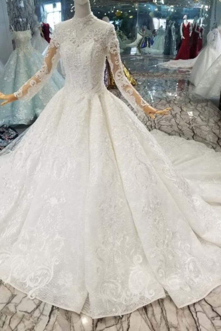 Unique white cap sleeves with flare/ruffled/wrap details princess ballgown  wedding dress with beadings or lace - various styles